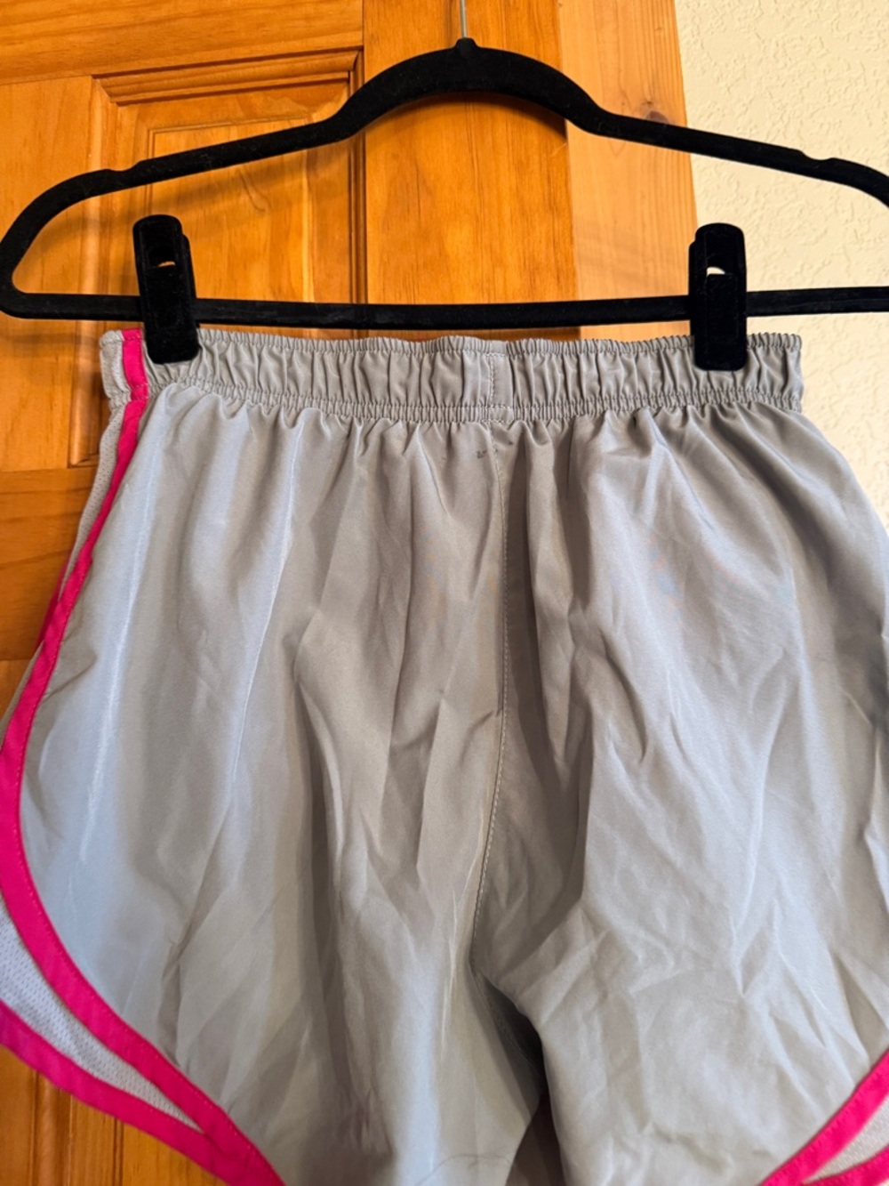 Nike Women’s Grey Athletic Shorts with Magenta Trim - Picture 6 of 9
